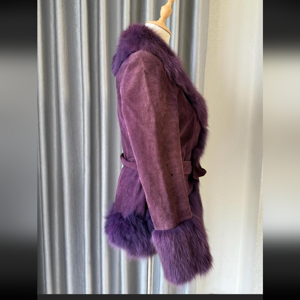 REAL lambskin & Fur Coat ! - Picture 2 of 10